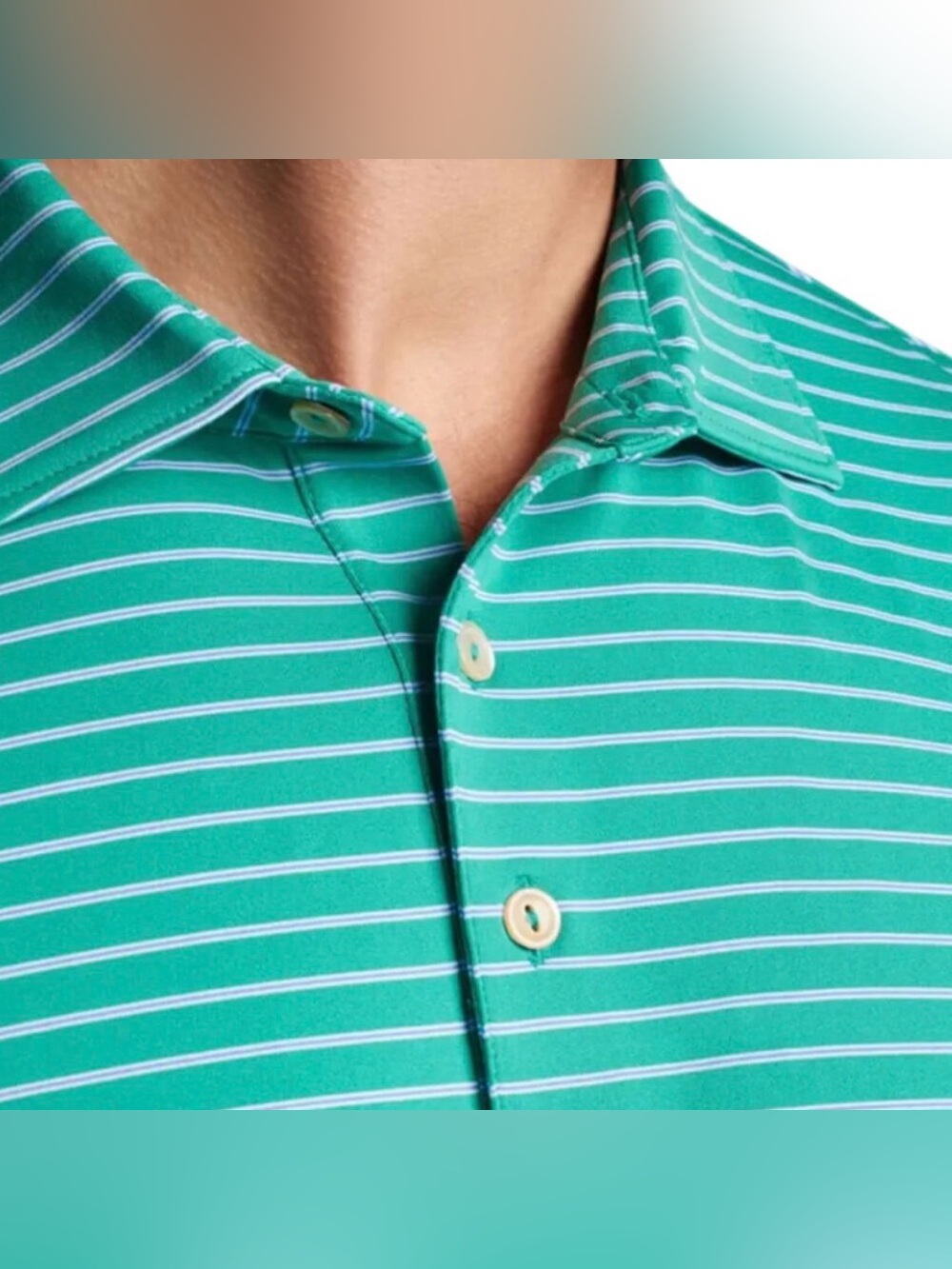 Peter Millar Drum Performance Jersey Golf Polo Green XL NWT